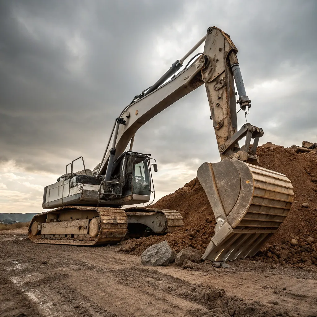 Excavator for heavy-duty construction